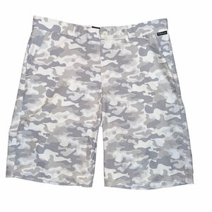 Tattoo Golf Performance Camo Shorts Men’s 32 Gray White Golf